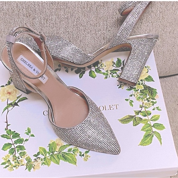 Chelsea & Violet Mary Rhinestone Heels - Picture 2 of 8